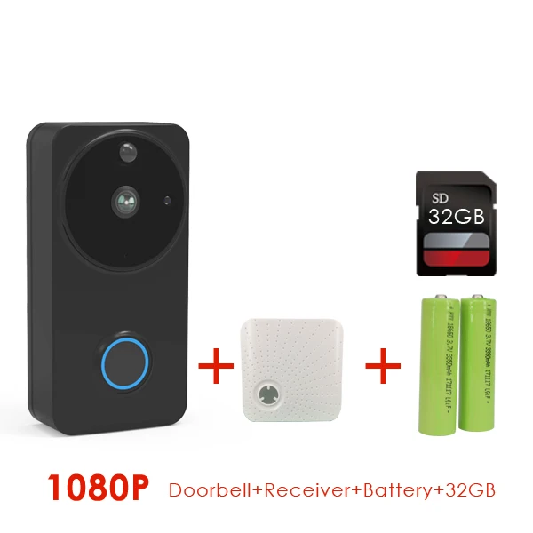 Идеодомофон IP video doorbell видеозвонок Домофон wifi домофоны для частного дома звонок дверной беспроводной камера для домофона - Цвет: DOORBELL1080PCHIME32