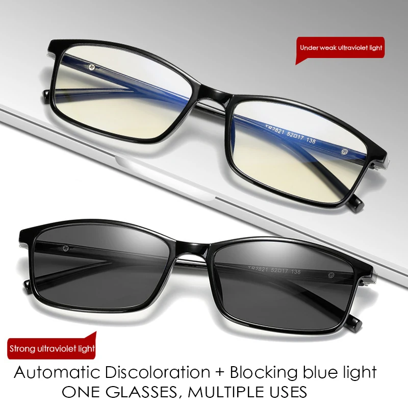 Голубой светофильтр компьютерные очки TR90 для блокирования УФ анти глаз глазного напряжения переход фотохромные игровые очки для женщин и мужчин