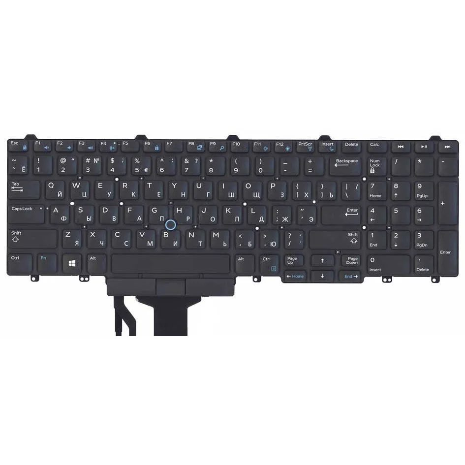 Клавиатура для Dell Latitude E5550 E5570 E5580 / Precision 7510 7520 3510 3520 без подсветки | Компьютеры и