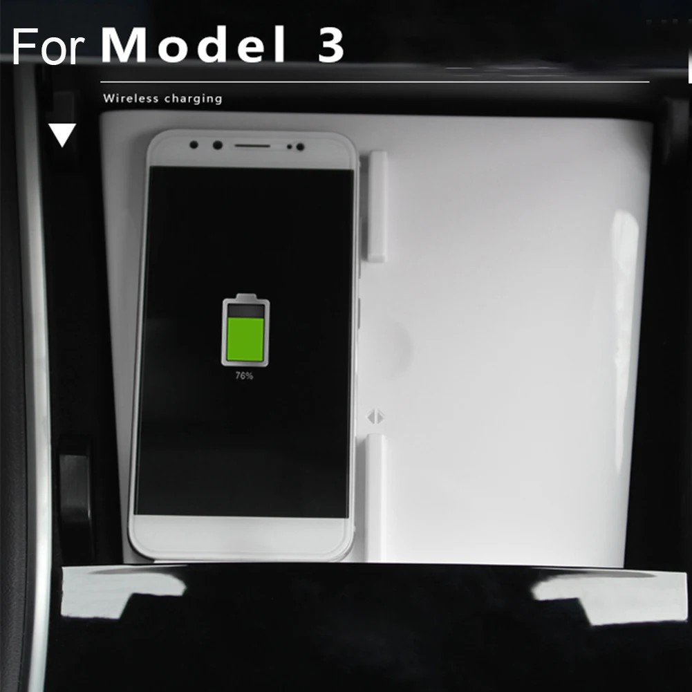 USB удобное Быстрое беспроводное автоматическое автомобильное простое в эксплуатации зарядное устройство для телефона интеллектуальная плата в форме для Tesla модель 3