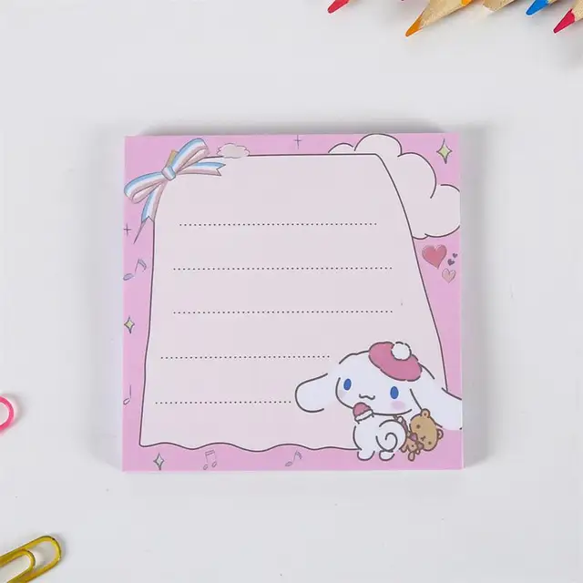 Korean Ins Not Sticky Memo Pads Cartoon Cute Student Message Stationery Office Learn Simple Planner Label Paper Kawaii Tearable Pink Cute Rabbit 2
