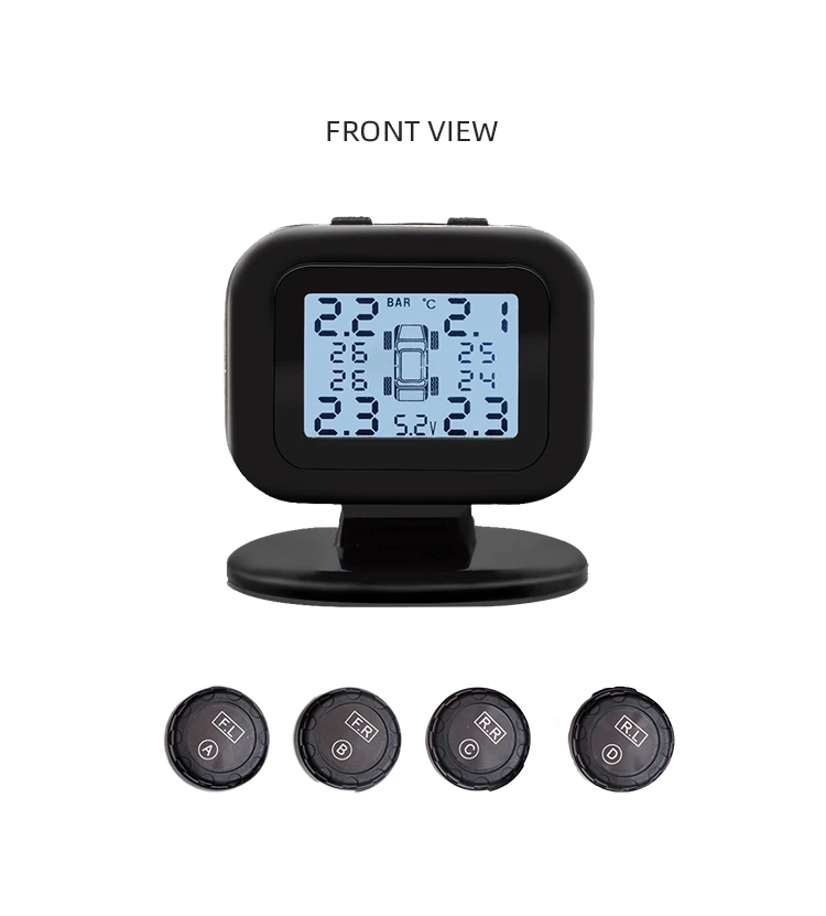 

1PC USB Car Tire Pressure Alarm Monitor Display Temperature Monitor External Tire Pressure Detection System