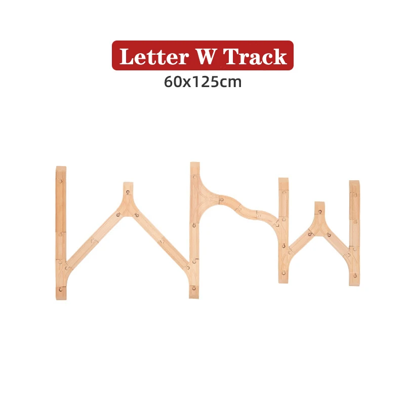 

Wooden Train Railway Letter Tracks Set Are Compatible With Brand Circular Tracks Interesting Rail Children's Educational Toys