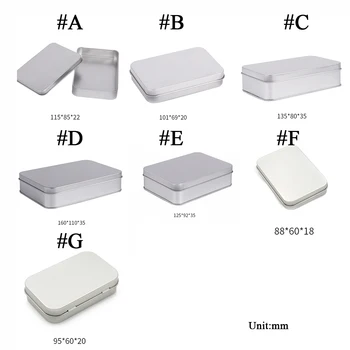 

New Square Tin Boxes Small Metal Storage Box Jewelry Keys Money Coins Organization Metal Box Tin Wedding Candy Storage Tin Can