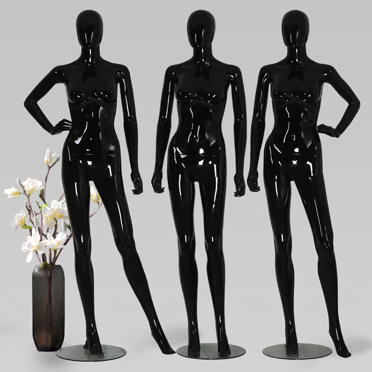 Best Quality Shiny Black Color Mannequin Female Model Factory Direct