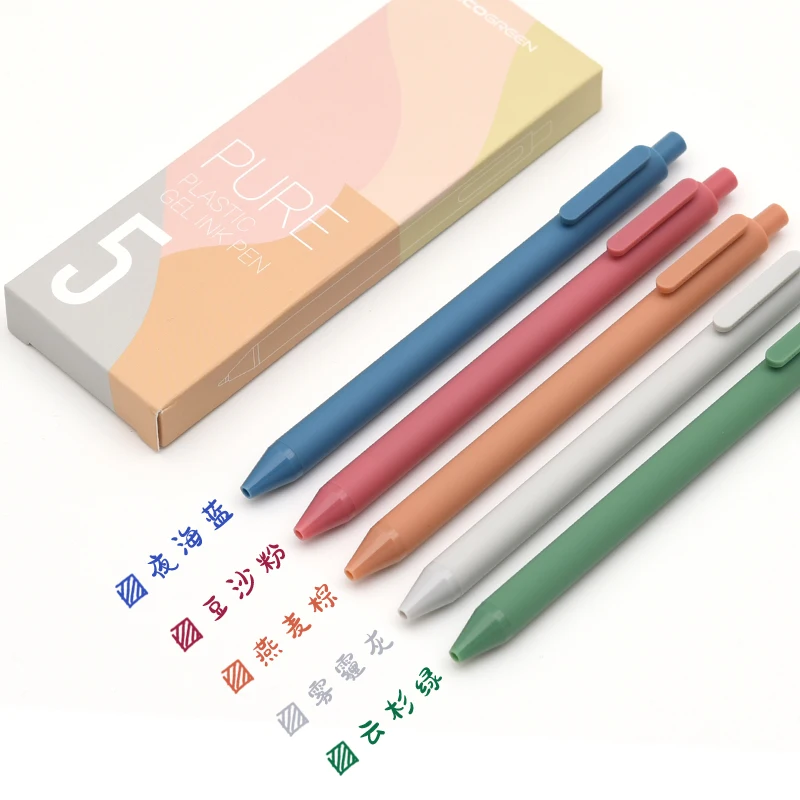 5pcs/lot KACO Sign pen 0.5mm Gel pen KACOGREEN Cololful Color Ink