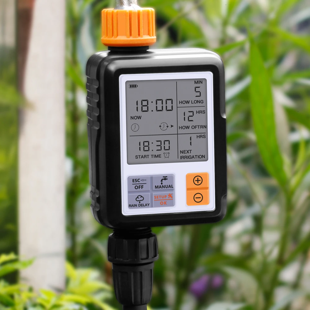 

LCD Screen Garden Water Timer Automatic Sprinkler Controller Outdoor Electronic Solenoid Valve Timer Watering Device Irrigation