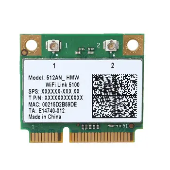 

Dual Band Wireless Card Wifi 5100 512AN_HMW Mini PCI-e Wlan Network Card Adapter