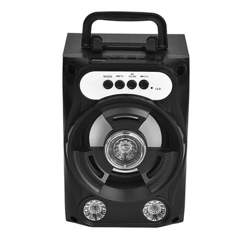 

Mini Wireless Bluetooth Speaker with Colorful LED Lights, Portable Outdoor Speaker, Support FM Radio TF Card