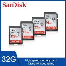 SanDisk sd-карта 16 ГБ 32 ГБ 64 ГБ 128 Гб карта памяти класс 10 высокоскоростная карта памяти SDXC Canon Nikon sony SLR камера 80 м/с