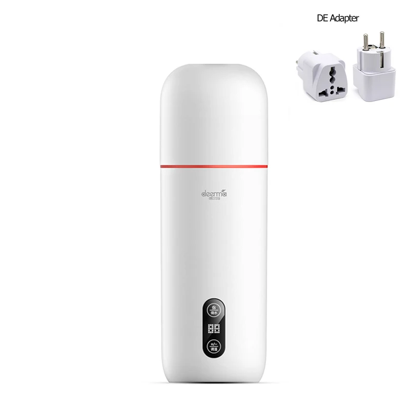 Add DE Adapter Xiaomi Deerma Water Bottle 350ML Water Kettle Touch Control Drinkware Thermos Cups Outdoor Sport School Leak Proof Seal Climbing - Цвет: Add DE Adapter