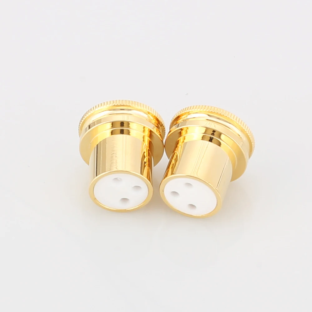 HI End шумоизоляционная пробка позолоченная медная XLR s Защитная крышка 3pin Женская