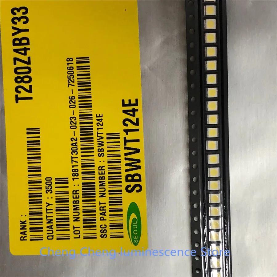 500 шт./лот LG Innotek SMD светодиодный 3528 2835 3 в 1 Вт 100LM холодный белый для ТВ ЖК дисплей