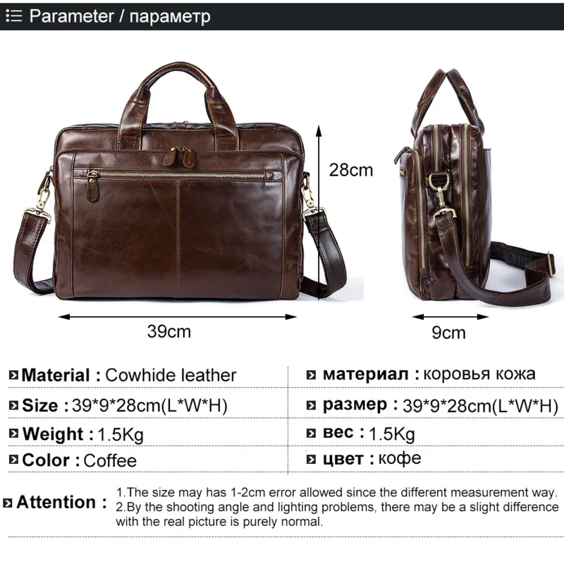 OYIXINGER Мужские портфели мужские сумки мессенджеры из натуральной кожи для