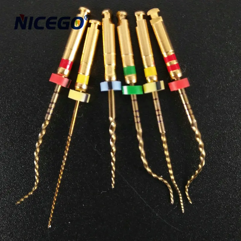 Dental protaper gold flexible files endo rotary files golden endodontic files 25mm nickel titainium instrument dentistry