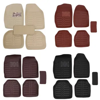 

5Pcs Universal Car Floor Mats EVA Leather Waterproof Non-slip Anti-dirty Mat For Car Foot Fit All Cars Car Interior Accessories