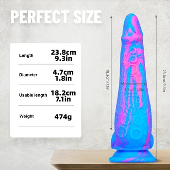 Colorful Tentacles Dildo Realistic Penis Animal Plug Large Dong Big Cock Dick Adult Women Men Erotic Insert Anal Sex Shop 18 New 6