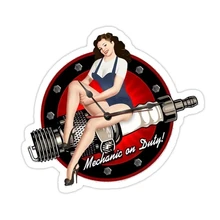 

Sexy Girl Adult Creative Car Stickers Retro Stickers Funny for Laptop Bumper Window Cover Scratches Car Accessories KK13cm