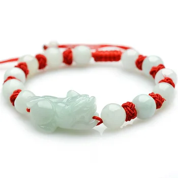 

Jade bracelet genuine natural A-goods jade jade-woven bracelet this life year transfer to recruit rich men and women bracelets