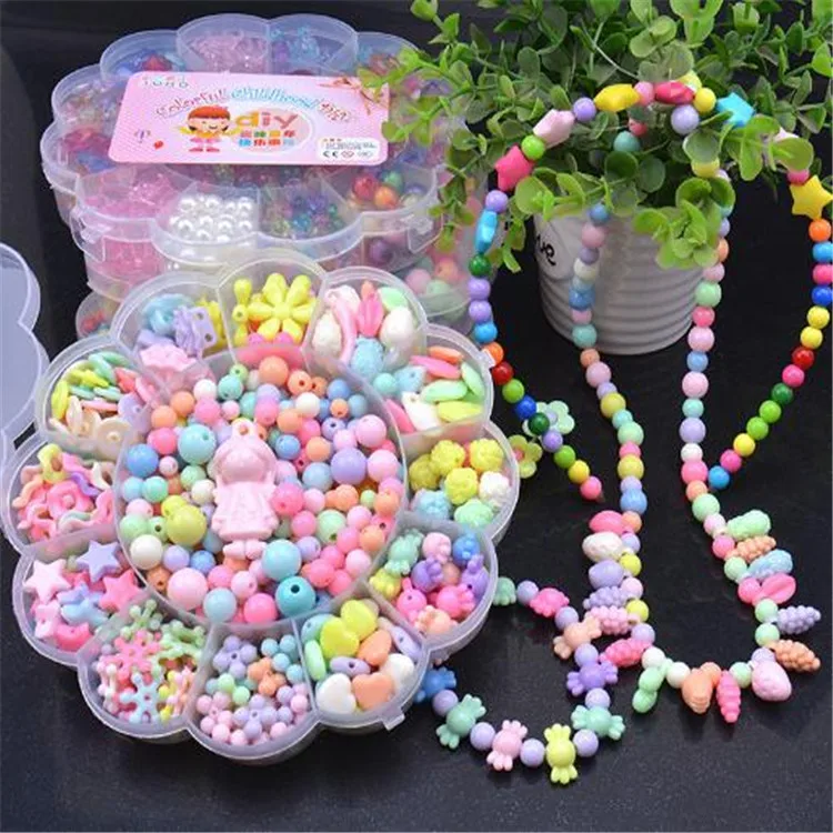 

DIY Children Beaded Bracelet Set Fun Beaded Bracelet Weak Sight Training GIRL'S Toy Sunflower Boxed