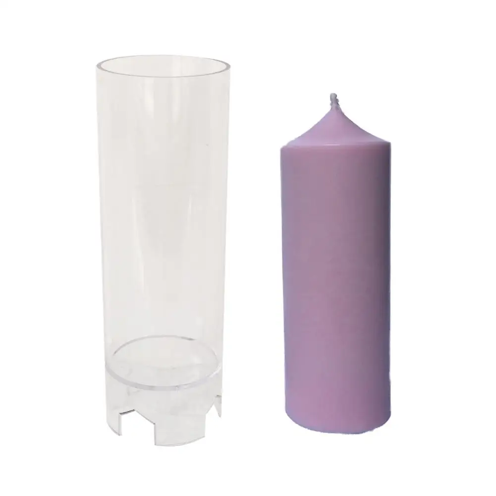 

1pc Plastic Candle Mold Church Spire Cylinder Shape Candle Mould Soap Mold for Candle DIY Making Craft Tool