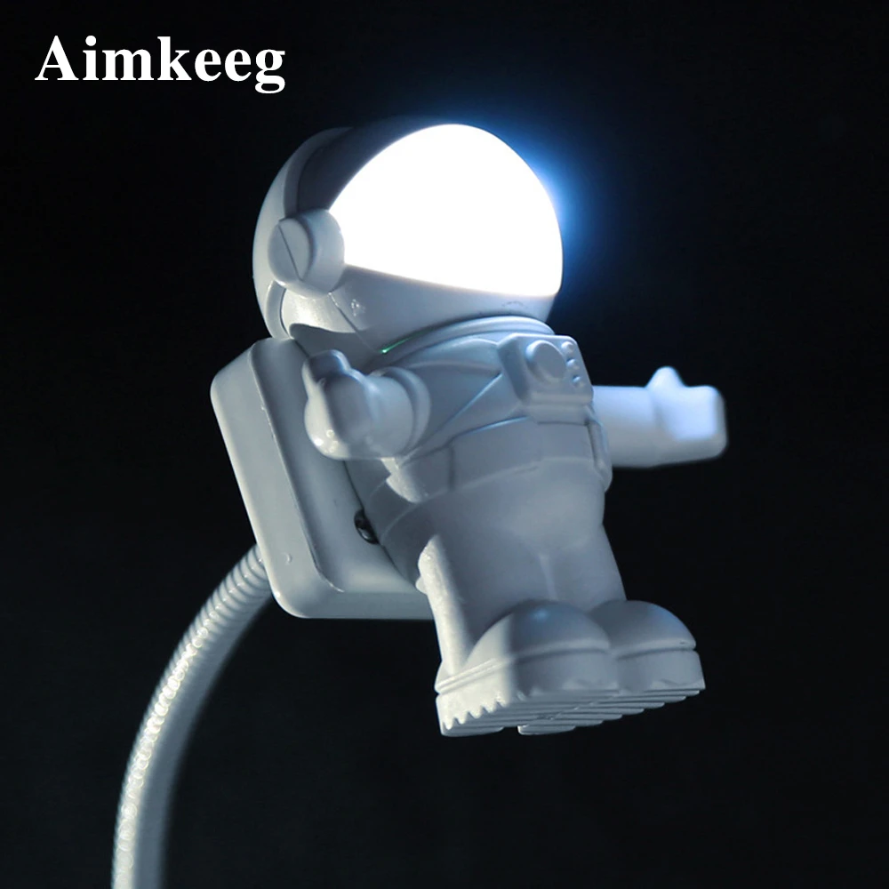 

2020 New Astronaut USB Night Light Novelty LED Portable Lighting Spaceman Shape Adjustable for Computer PC Laptop Usb Lamp