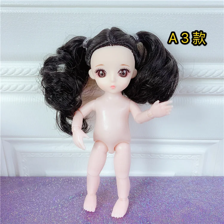 A3 16 см BJD куклы 13 совместный подвижный 1/12 куклы-принцессы игрушки макияж одеваются голый обнаженный милый ребенок кукла игрушка для детей Подарки - Цвет: A3