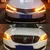 

2X Ultrathin Cars DRL LED Daytime Running Lights Flexible Driving White Turn Signal Yellow Guide Strip For Headlight Assembly
