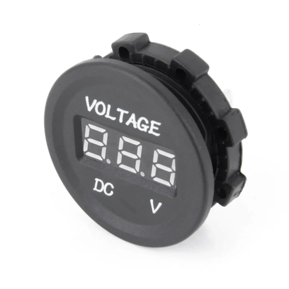 Дропшиппинг Напряжение профессиональный и черного цветов, на возраст 12 V-24 V DC светодиодный цифровой Дисплей Авто Мото вольтметр метро Водонепроницаемый разъем