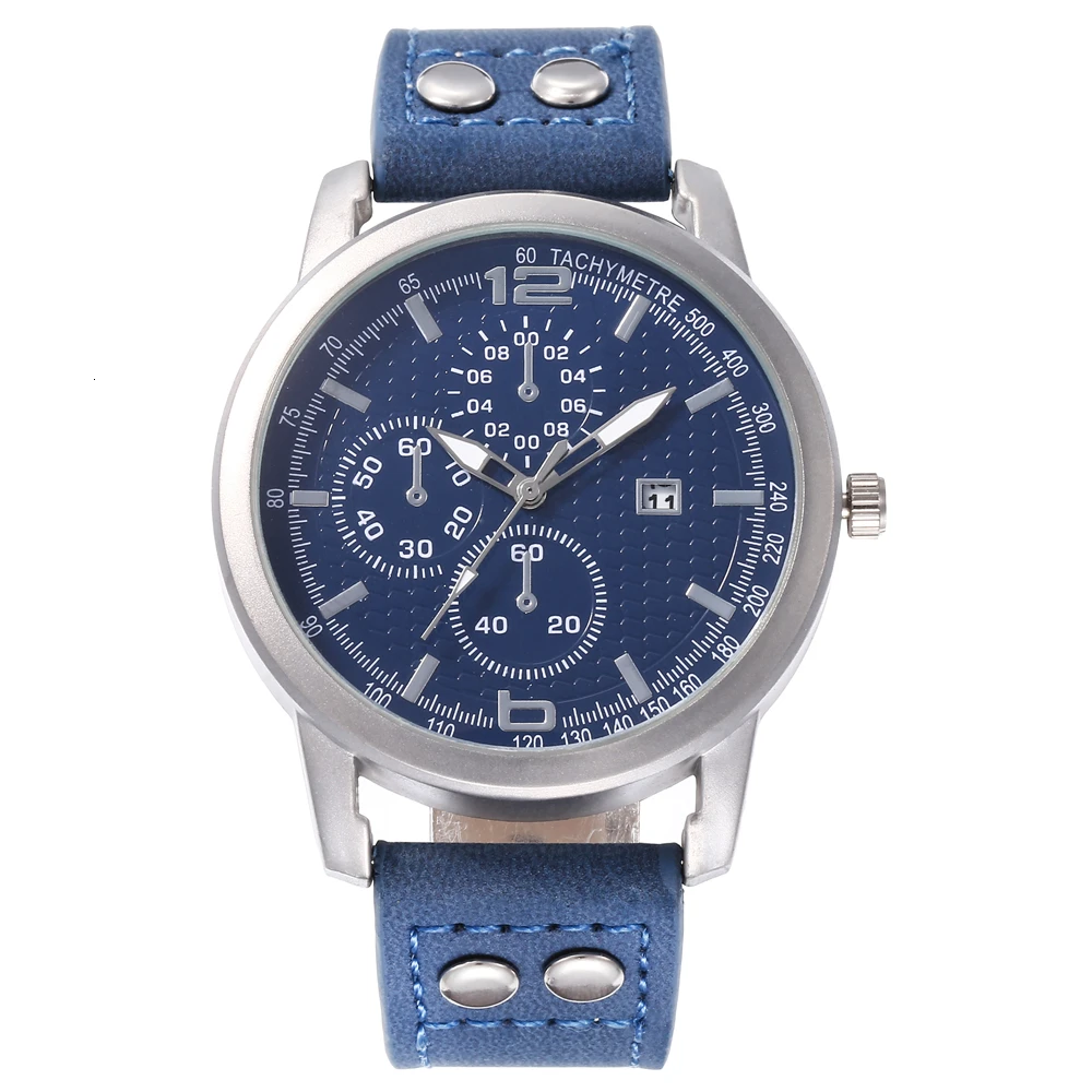 

2020 Business Mens Watch New Style Elegant Analog Luxury Sports Leather Strap Quartz Mens Wrist Watch Top Selling Best Gift