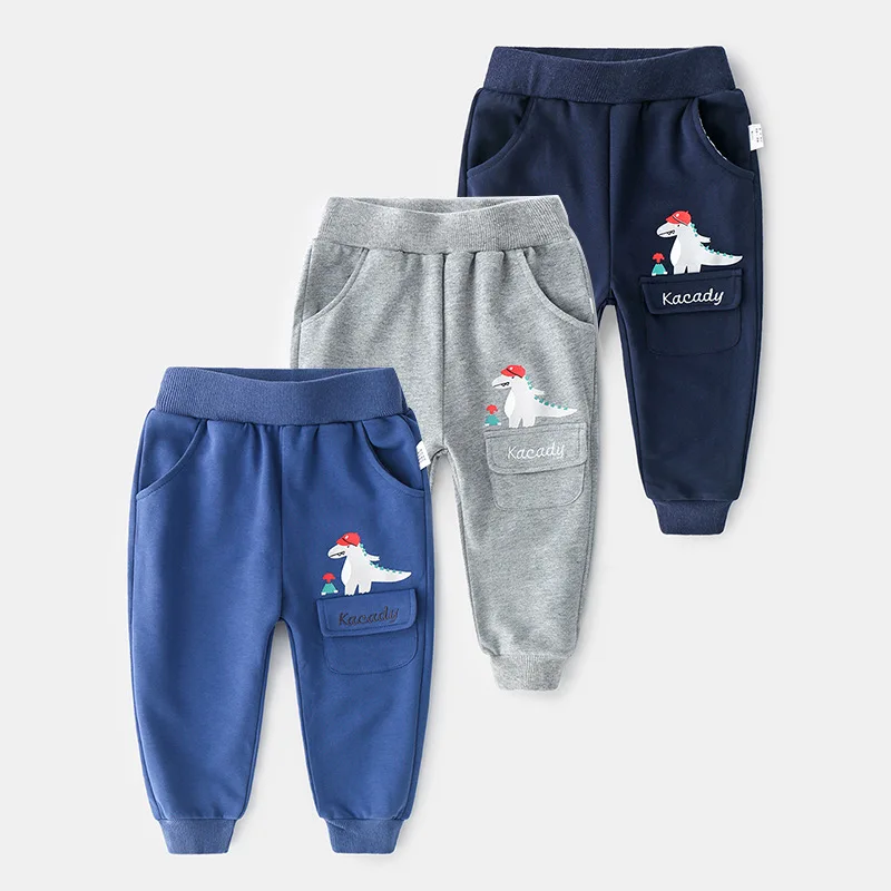 

2-7T Baby Kids Boys cartoon trousers new model Full Length Pants For Spring Autumn Infant Children Elastic waist Sweatpants