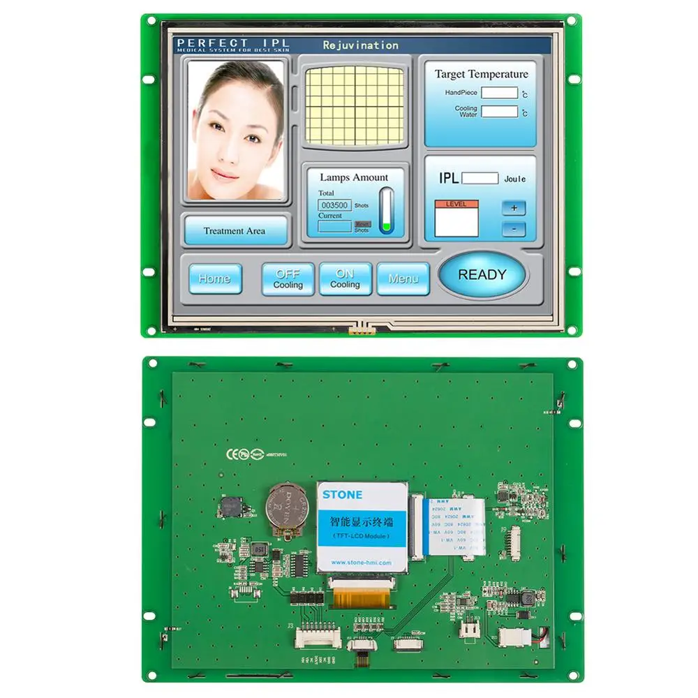 

7" TFT LCD touch screen controller with RS232/ RS485/ TTL