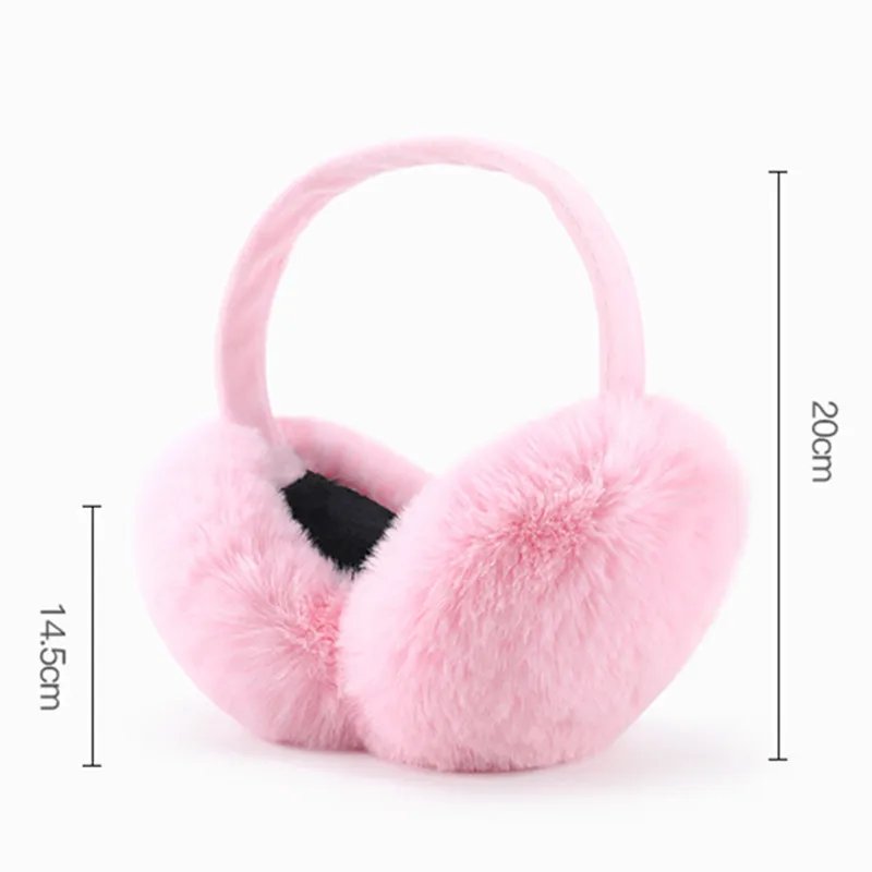 Women\'s Winter Plus Velvet Thickened Earmuffs Warm Plush Windproof Earmuffs Removable and Washable Foldable Fluffy Ear Warmers