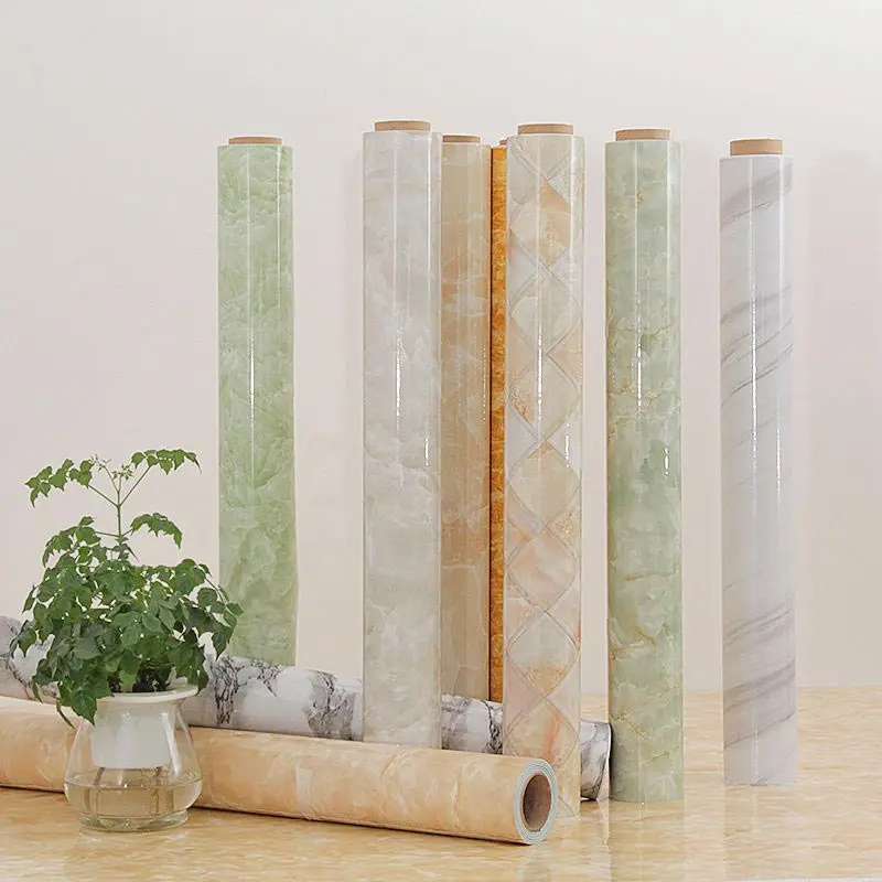 

Tile Stickers New Imitation Marble Sticker Self-Adhesive Wallpaper Kitchen Oil-Proof Sticker Bathroom Countertop Waterproof
