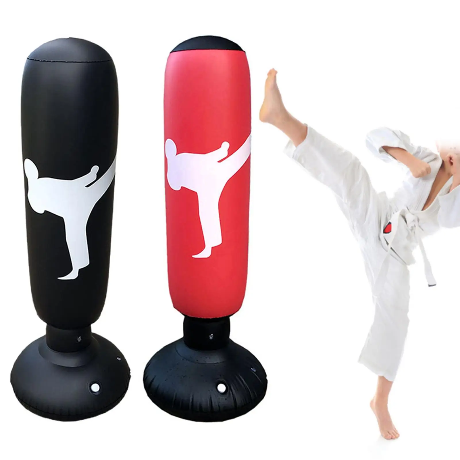 Sacco da boxe gonfiabile da 63 pollici sacco da boxe per bambini adulti  Karate Taekwondo accessori per attrezzature per il Fitness - AliExpress