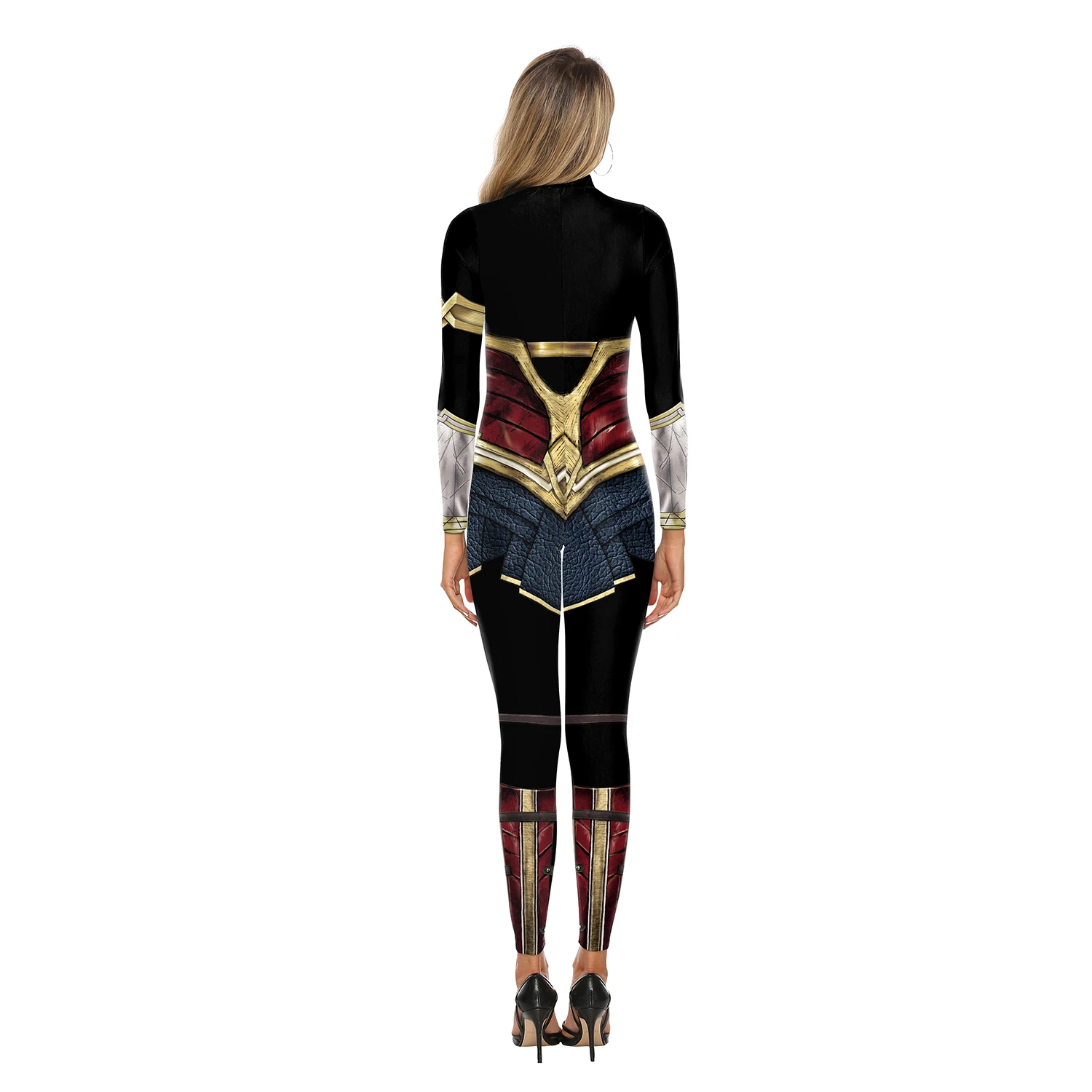 FASHION Wonder Girl Costume Cosplay Bodysuit Anime Printed Super Hero Printed Halloween Costumes For Women Zentai suit