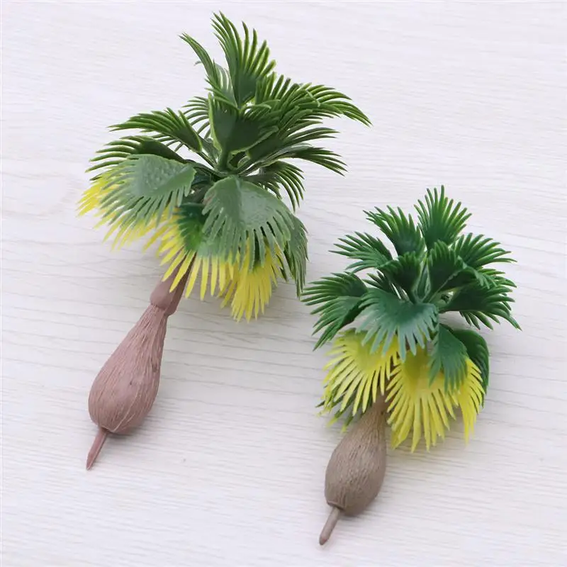 Model Train Palm Trees 15pcs for Railroad Architecture Diorama,miniature tree ornament,model tree ornament