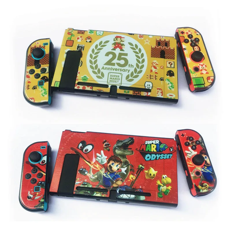 Nintendo Switch с цветным рисунком, жеская защитка закрепляемые Крышка корпуса чехол для Nintend NS консолью коммутатора& Joy-Con для Nintendo Switch