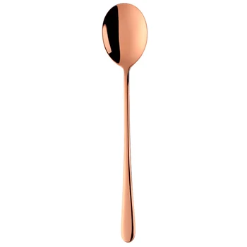 

12 Pack Dinner Spoon Set, Stainless Steel Rose Gold Reusable Metal Korean Dinner Spoons