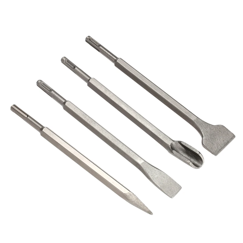 

4PCS SDS Plus Chisel Set Flat Groove Bit Hammer Drill