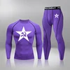 2-piece Set Men Sport Thermal Underwear Sports Compression Underwear Gym Training Tights Quick-Drying Wicking Clothing Sport Set 1