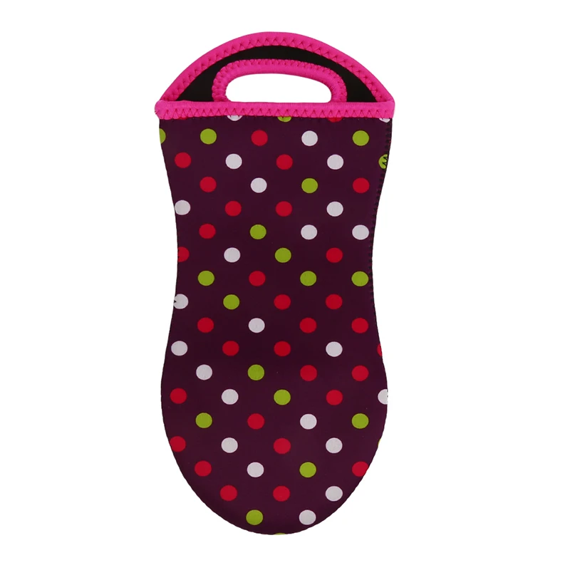 Microwave Gloves high quality High Temperature Resistant Gloves Polka Dot Printing Oven Gloves Anti-scalding Gloves - Цвет: purple