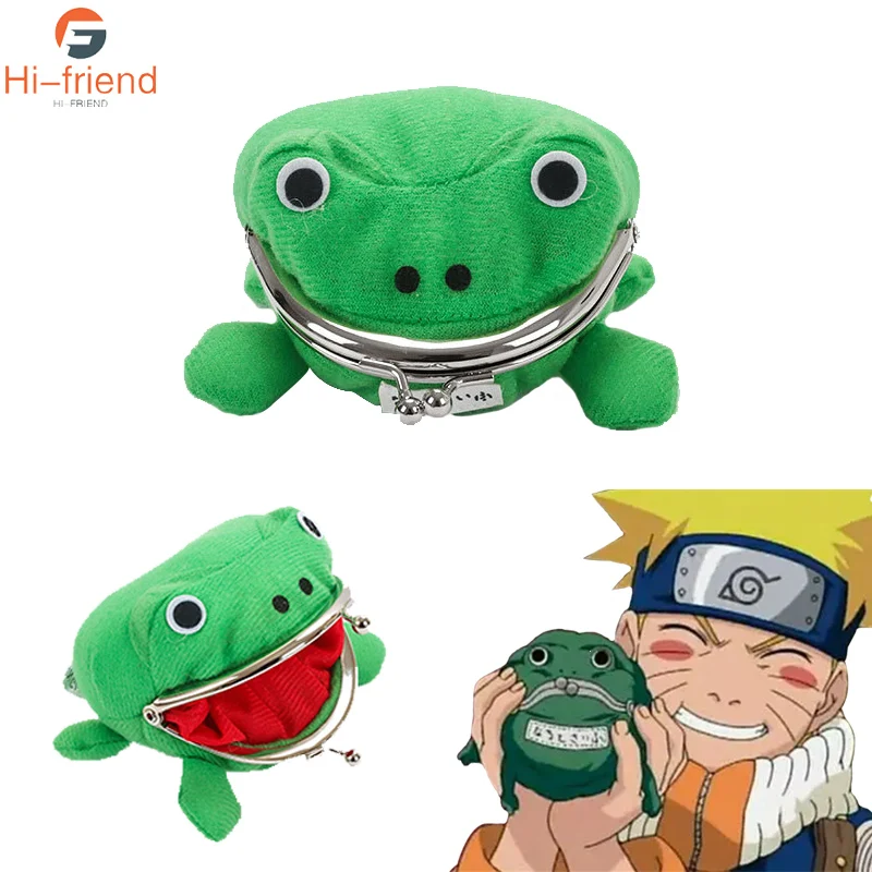 Anime Frog Coin Purse Cosplay Props Frog Wallet Cartoon Manga Flannel