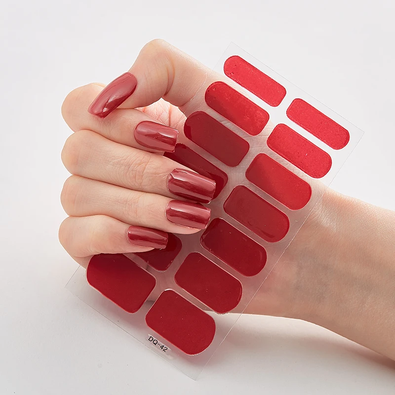 

Novidades Nails Art Decoration Fashion Nail Polish Pure Solid Color Self Adhesive Nail Sticker Nails Sticker Designer Nail Tips