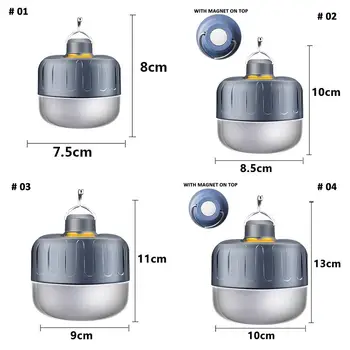 

LED Camping Lamp Tent Bulb Portable Lantern Waterproof Night Light Repairing Lamps DC Interfac Hiking Emergency