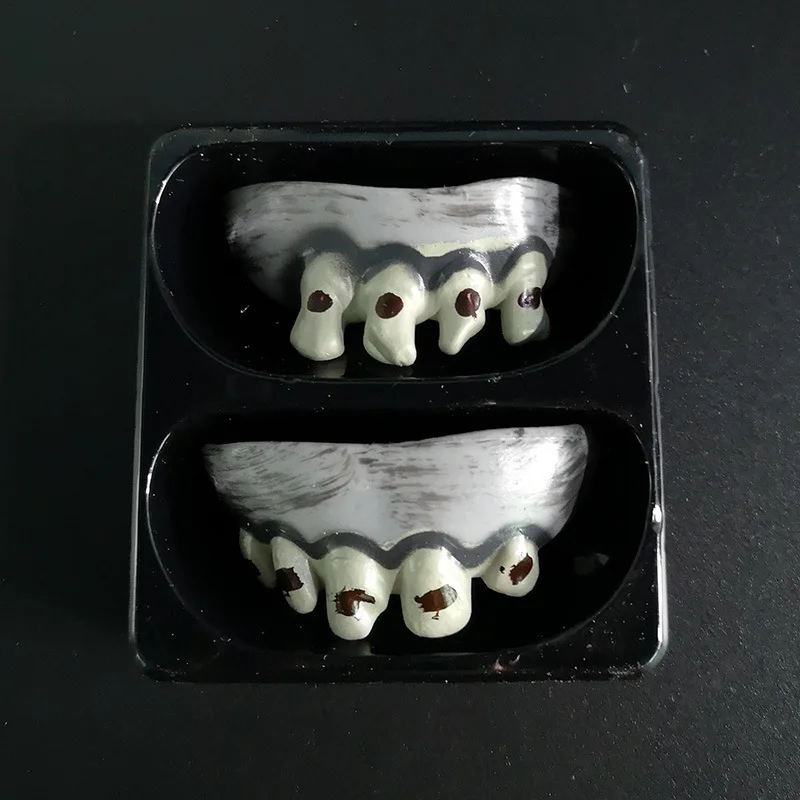 Реквизит для Хэллоуина зубные протезы забавные зубы вампира зомби передние зубы забавные пластиковые мягкие зубные брекеты розыгрыши детские игрушки мальчишник Вечерние