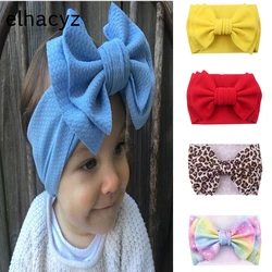 Baby 7'' Large Hair Bow Headband Children Turban Girls Elastic Hair Band Big Bow Head Wrap Bandages For Kids Hair Accessories