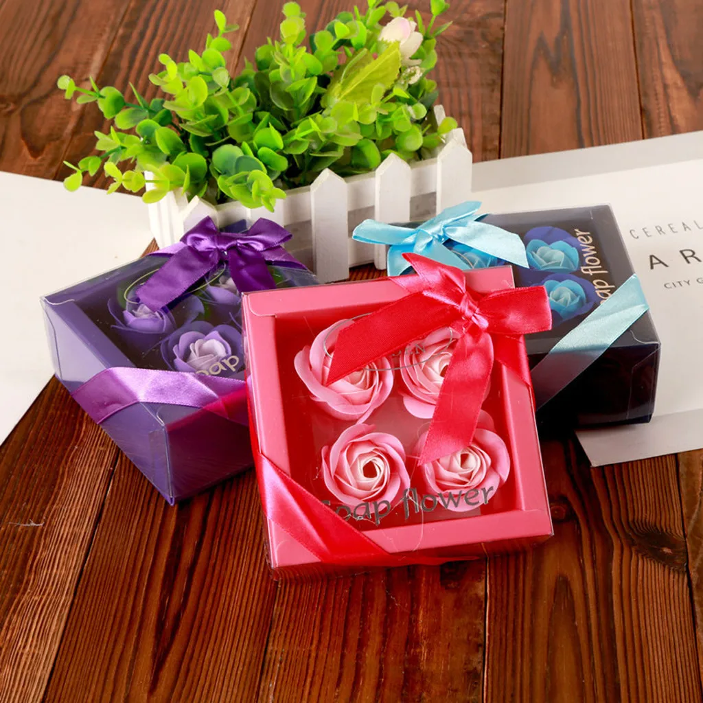 Цветок мыло роза роскошное мыло ручной работы цветок букет розы гвоздики Подарочная коробка свадебный дом фестиваль коробка