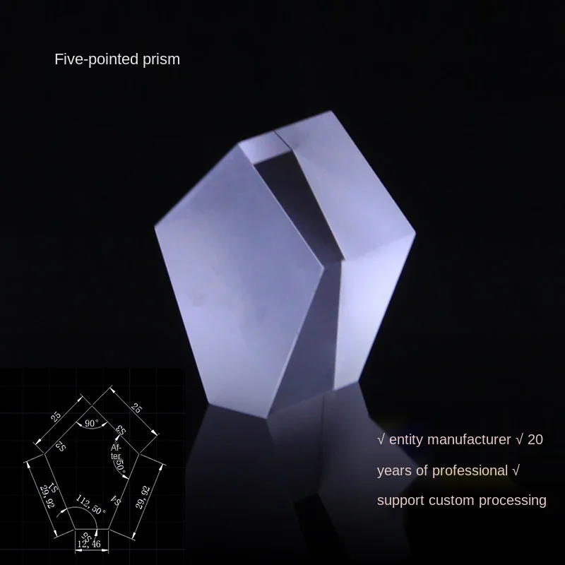 

Total Reflection Rhombus Polygonal Shaped Prism90 Degree Mirror Polygonal Special Triangular Penta Prism
