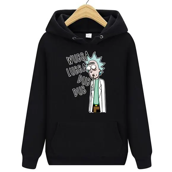 Wubba Lubba Dub Ricky and Morty забавные мужские толстовки с капюшоном Аниме мир среди миров народные женские мужские толстовки куртка